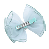 Multicolor Pearl Cluster Bow Clip Set