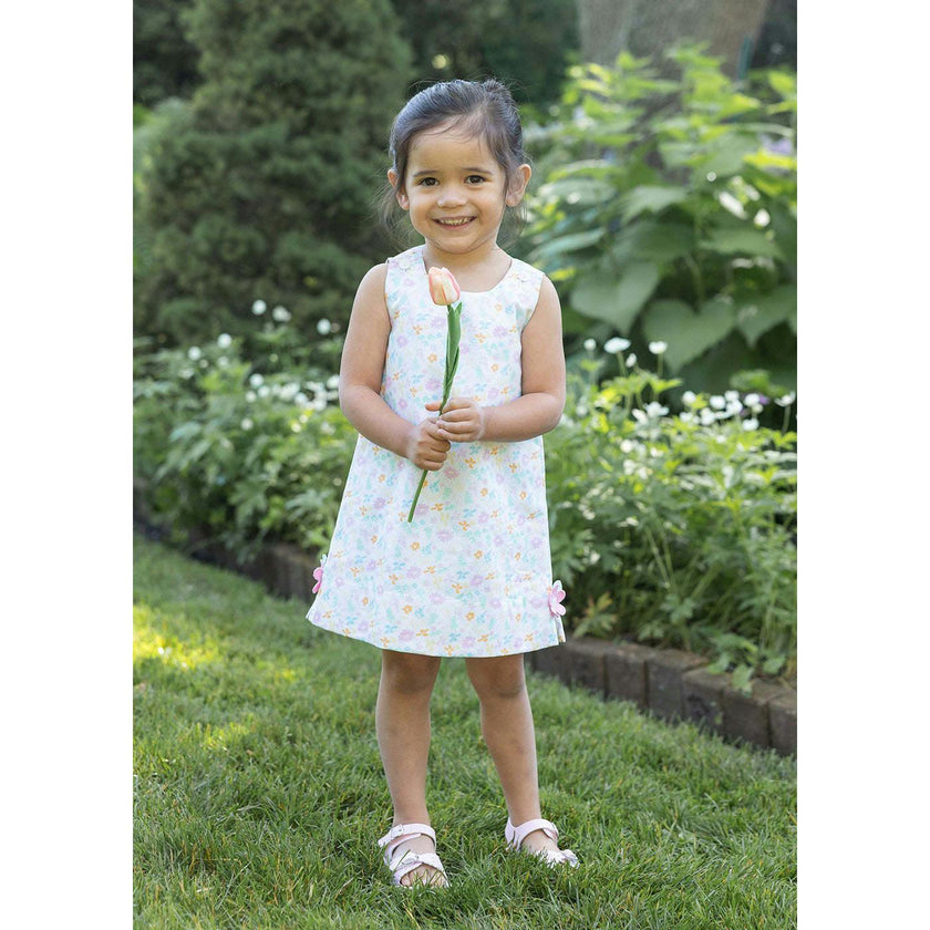 Printed Pique Dress With Flowers