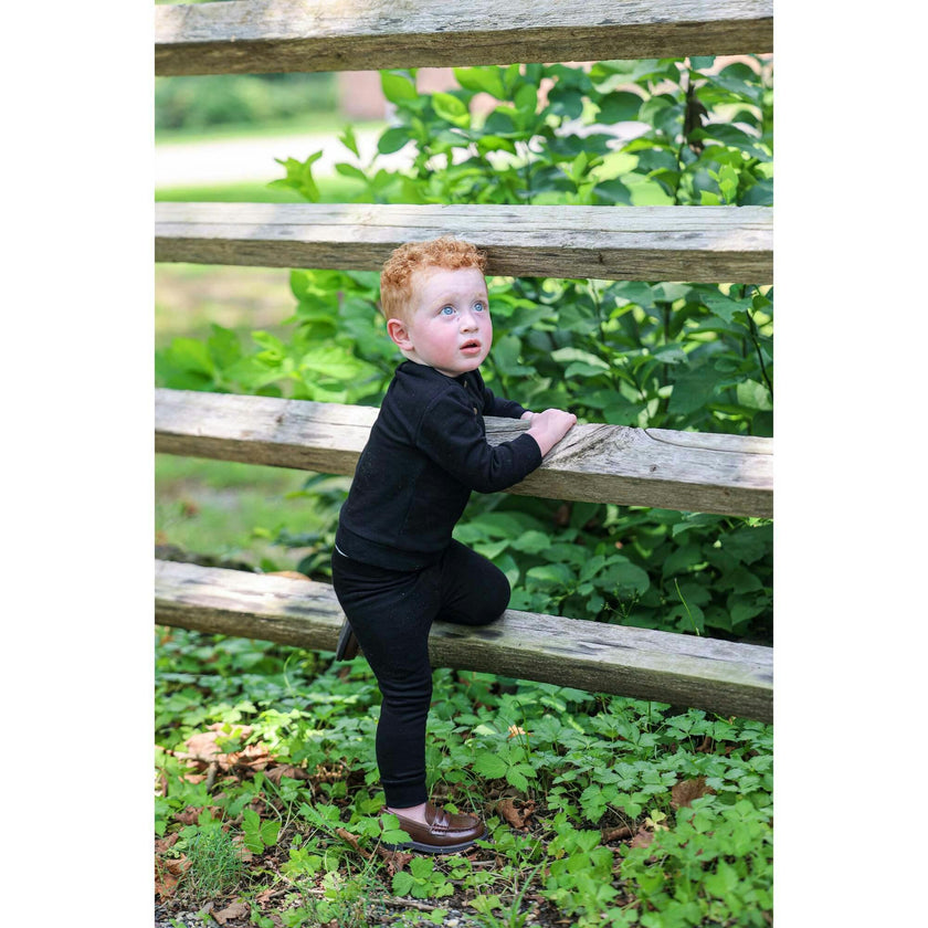 Kids Unisex Terry Henley Sweatshirt & Jogger Set