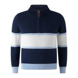 Stripe Half Zip Sweater