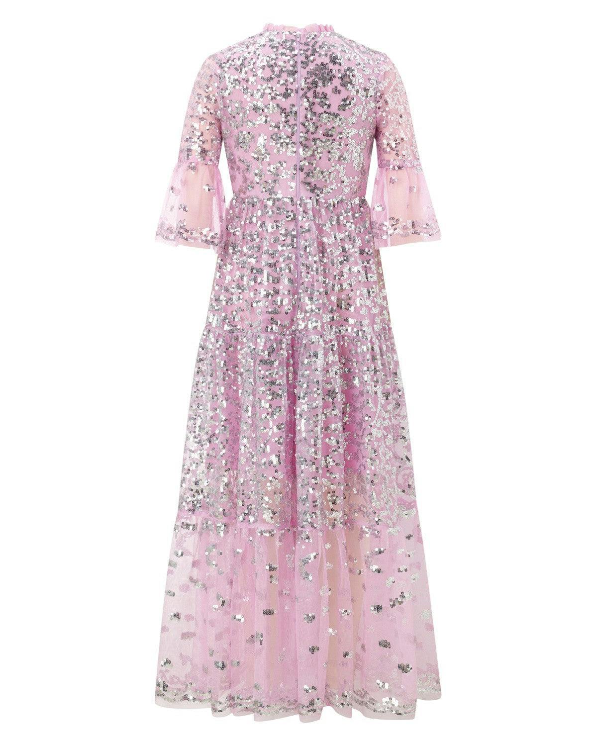 Tabitha Sequin Maxi Dress, Bubblegum Pink