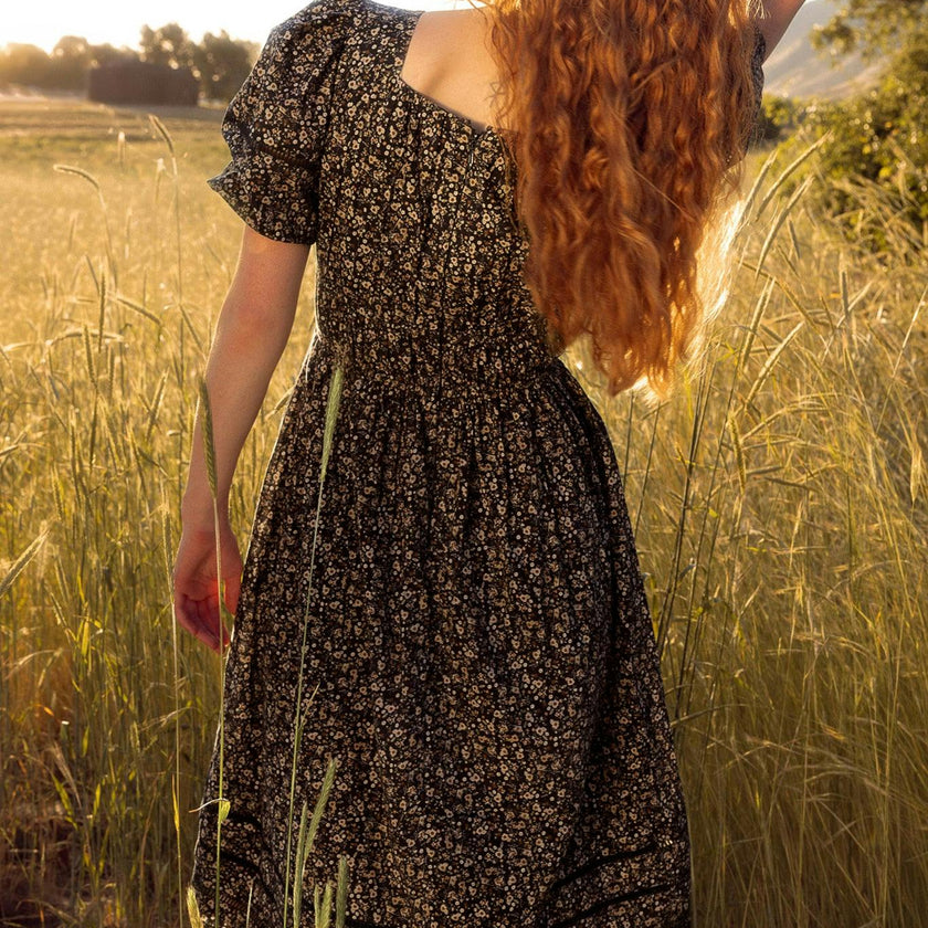 Brooklyn Dress in Navy Dainty Floral
