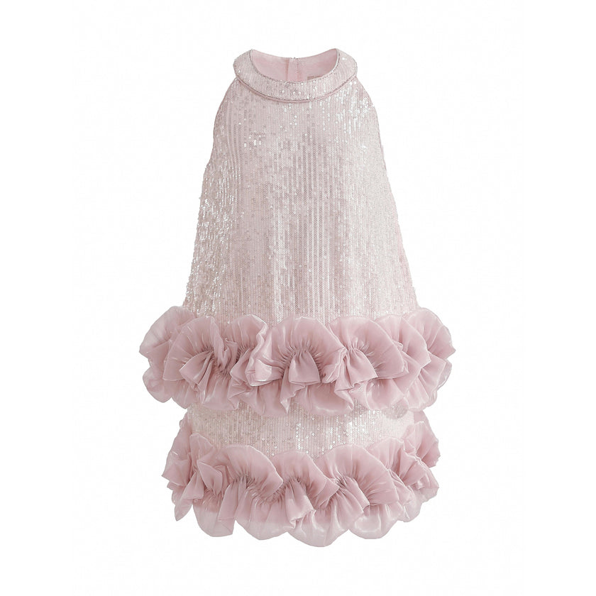 Light Pink Ameliora Ruffle Skirt Set