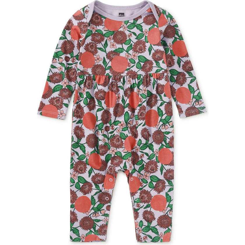 Lap Shoulder Baby Romper, Purple