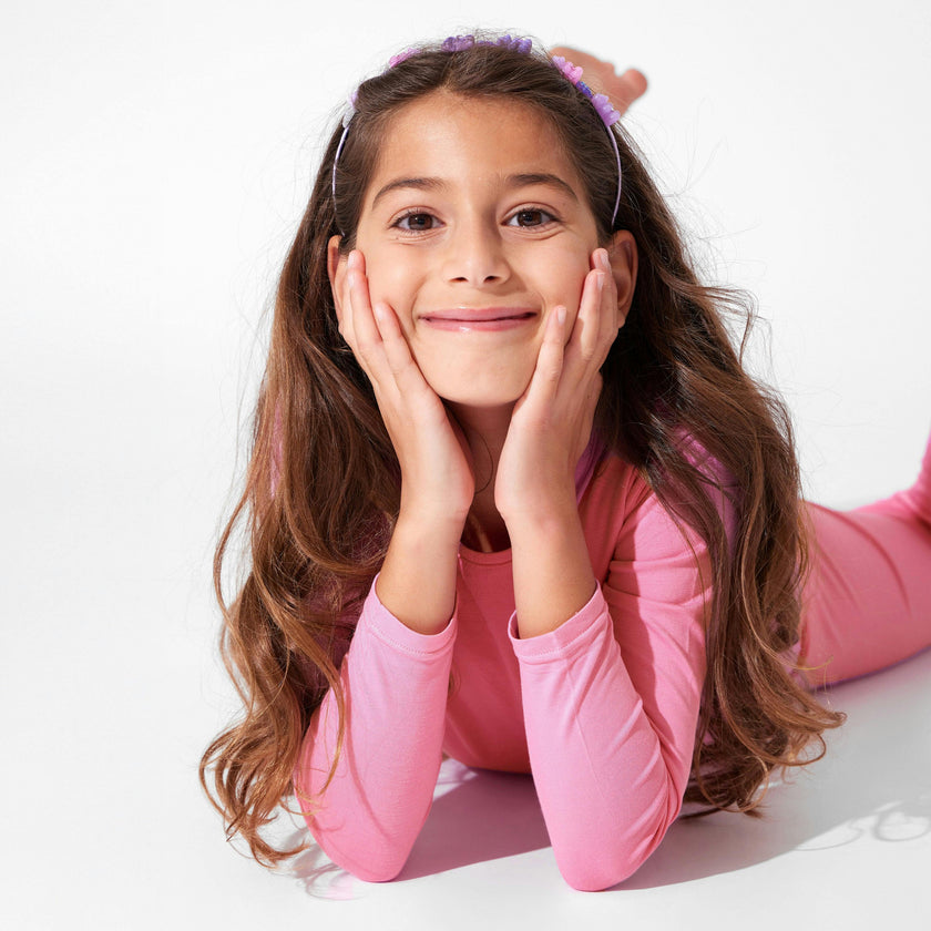 Bubblegum Pink Bamboo Kids Pajamas