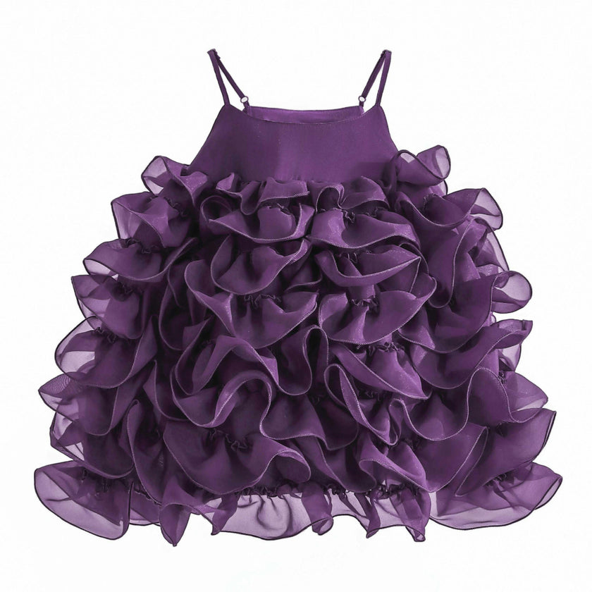Purple Vionara Ruffle Dress