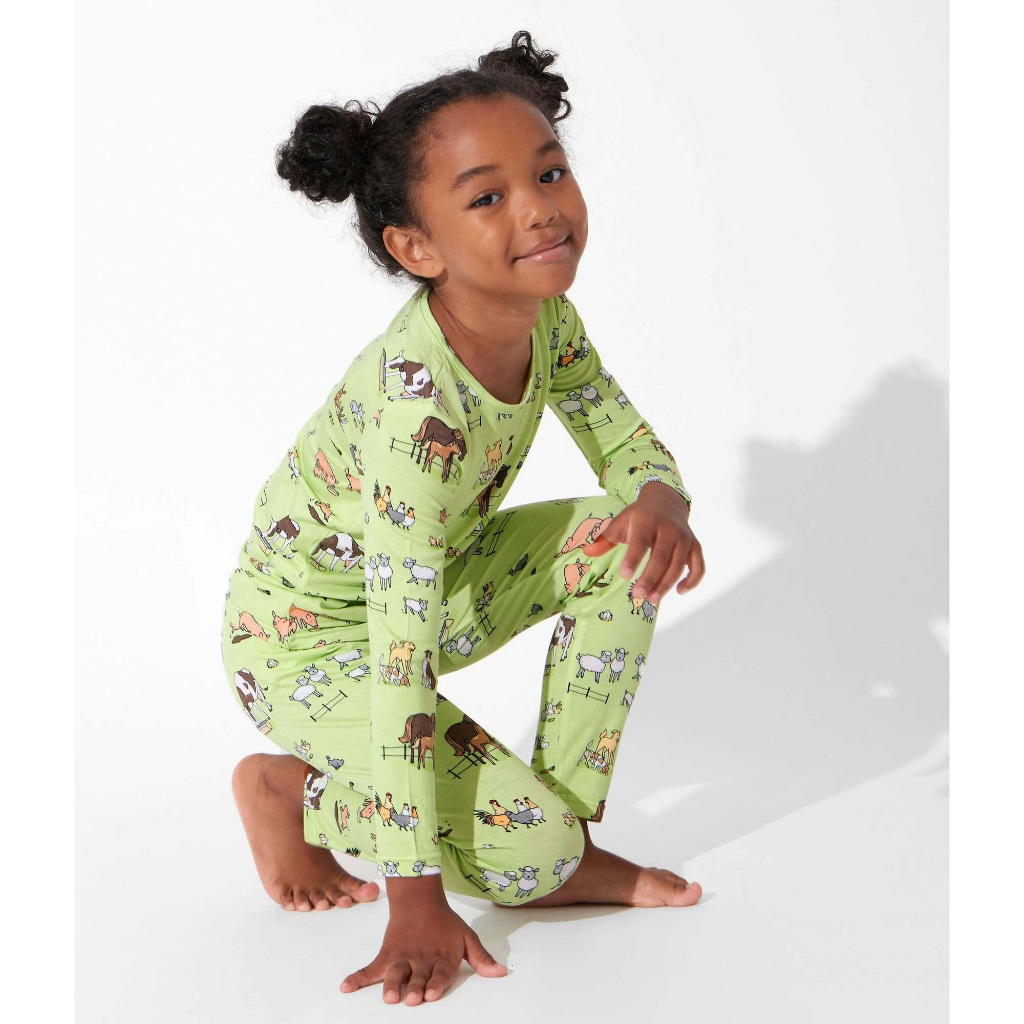 Farm Animals Bamboo Kids Pajamas