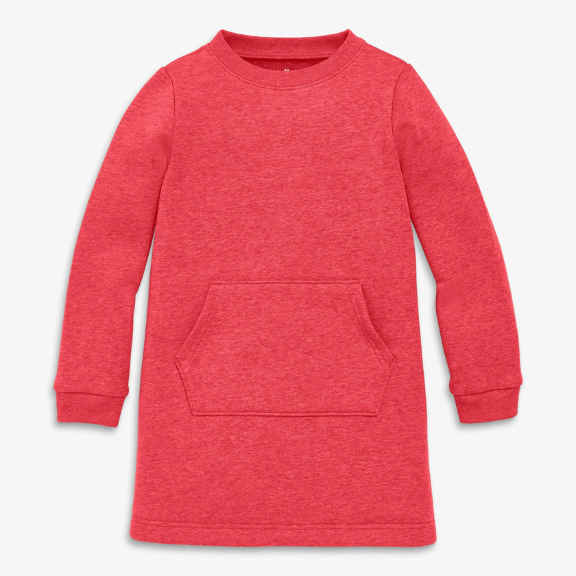 Kids cozy fleece sweatshirt dress