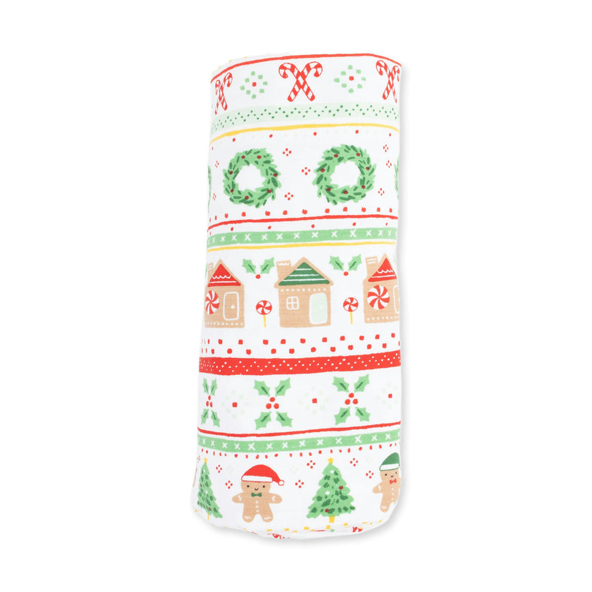 Gingerbread Fair Isle Uni - Swaddle Blanket