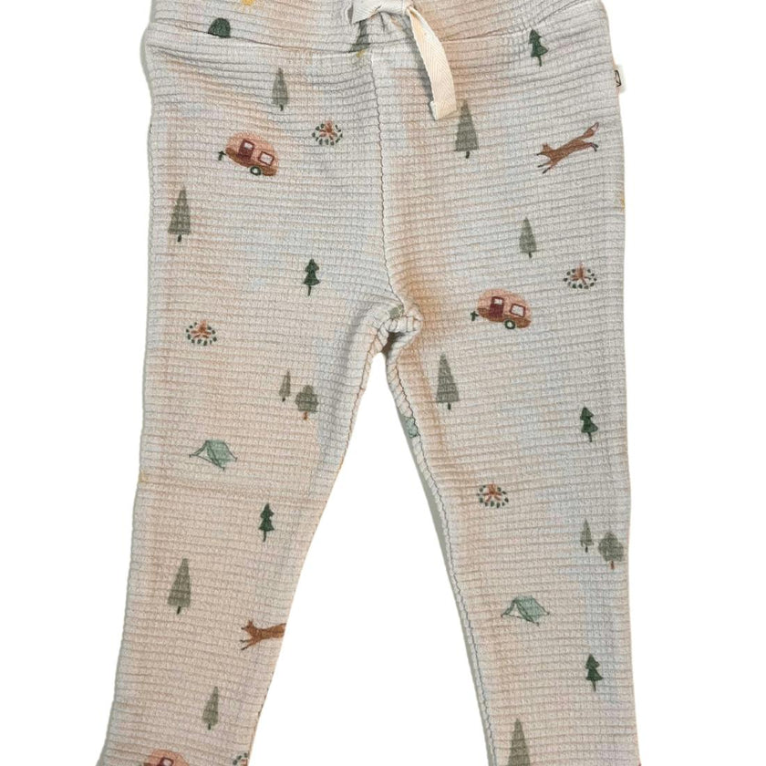 Organic Cotton Waffle Leggings in Camping
