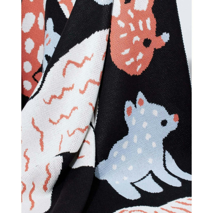 Bow Wow Knit Midi Blanket