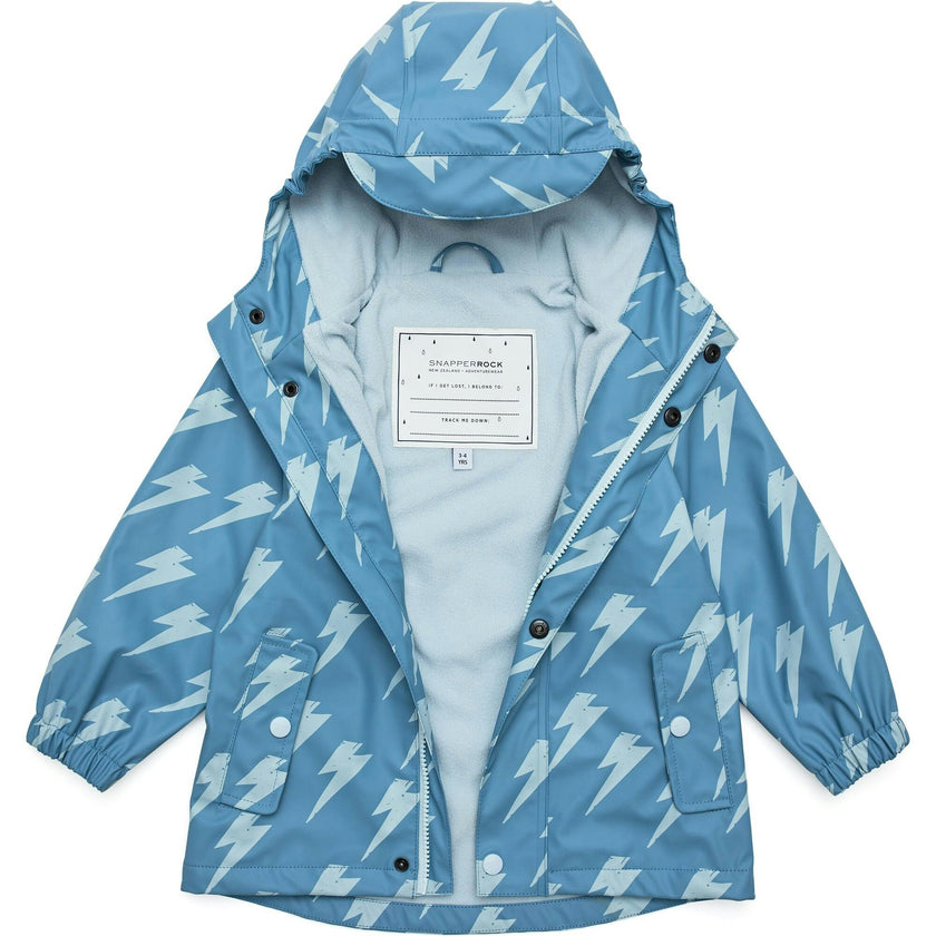 Recycled Waterproof Raincoat, Blue