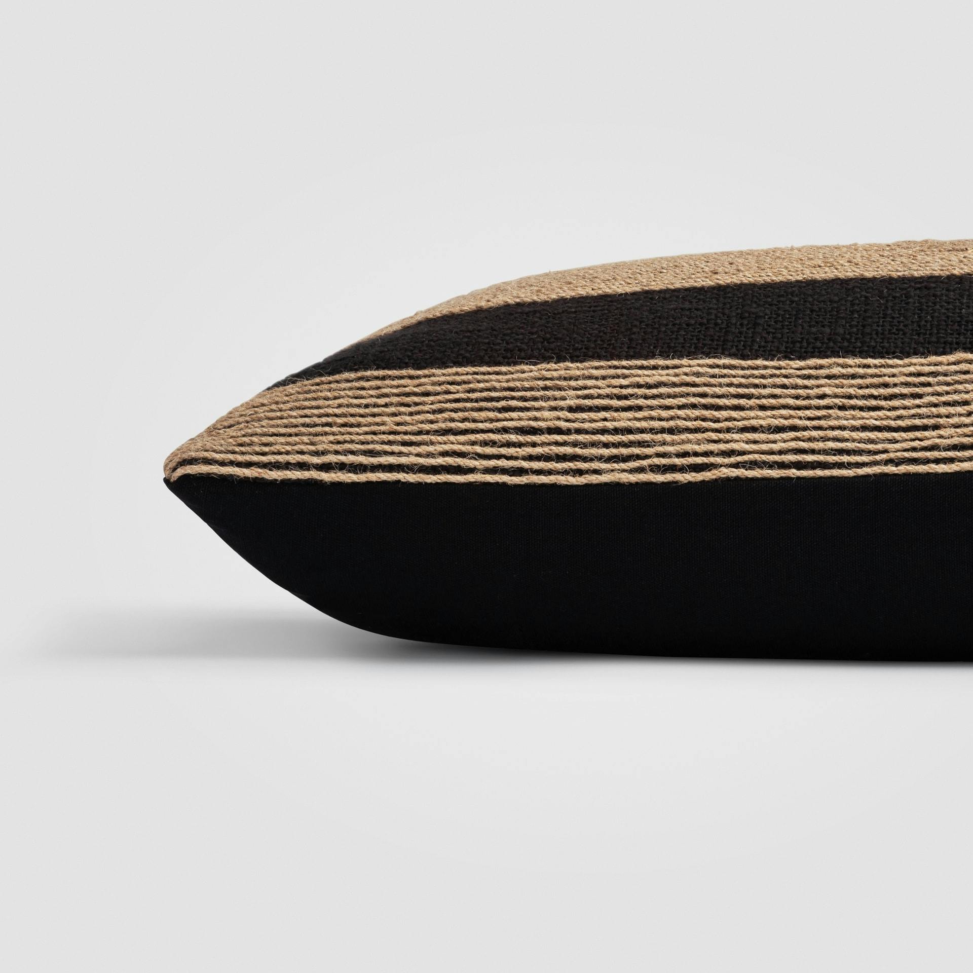 Jute Balance Brown Textured Lumbar Pillow