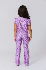 Girls Hi-Shine Flare Legging