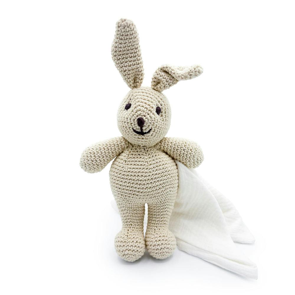Rabbit & Carrot Gift Box 🥕🐰 100% organic cotton crochet rattle and plush lovey