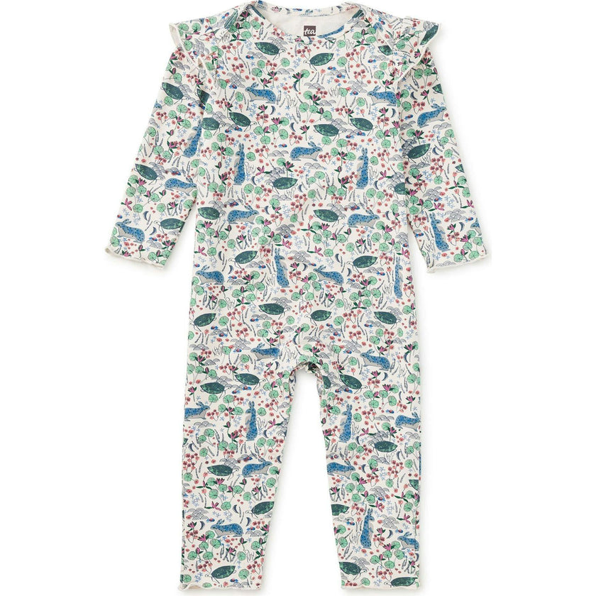 Ruffle Shoulder Baby Romper