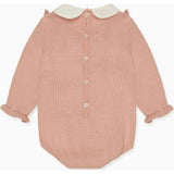 Dusty Pink Ginia Cotton Baby Girl Knitted Romper