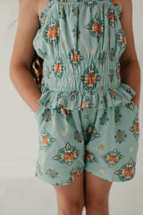 Ruffle Strap Shorts Romper