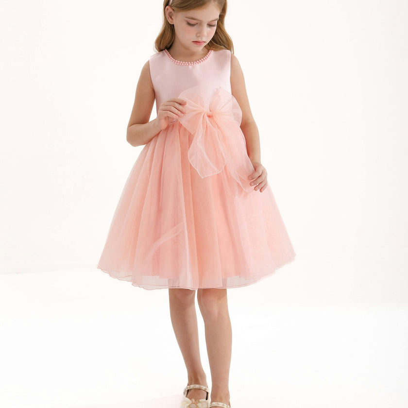 Blush Felice Tulle Bow Dress