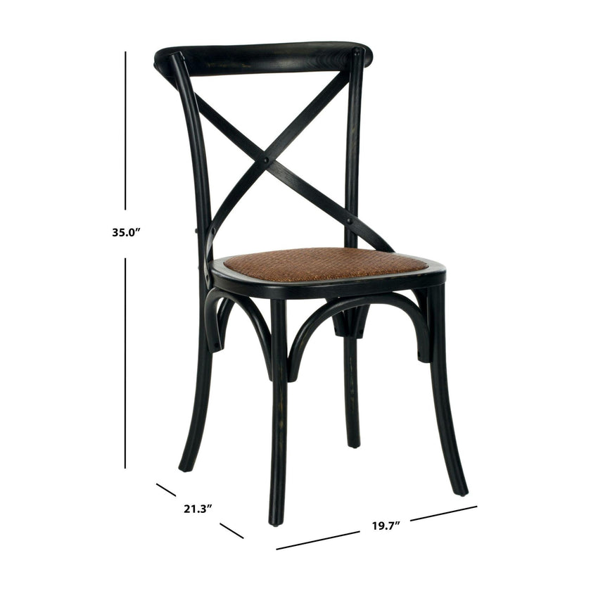 Set of 2 Franklin X Back Farmhouse Chairs