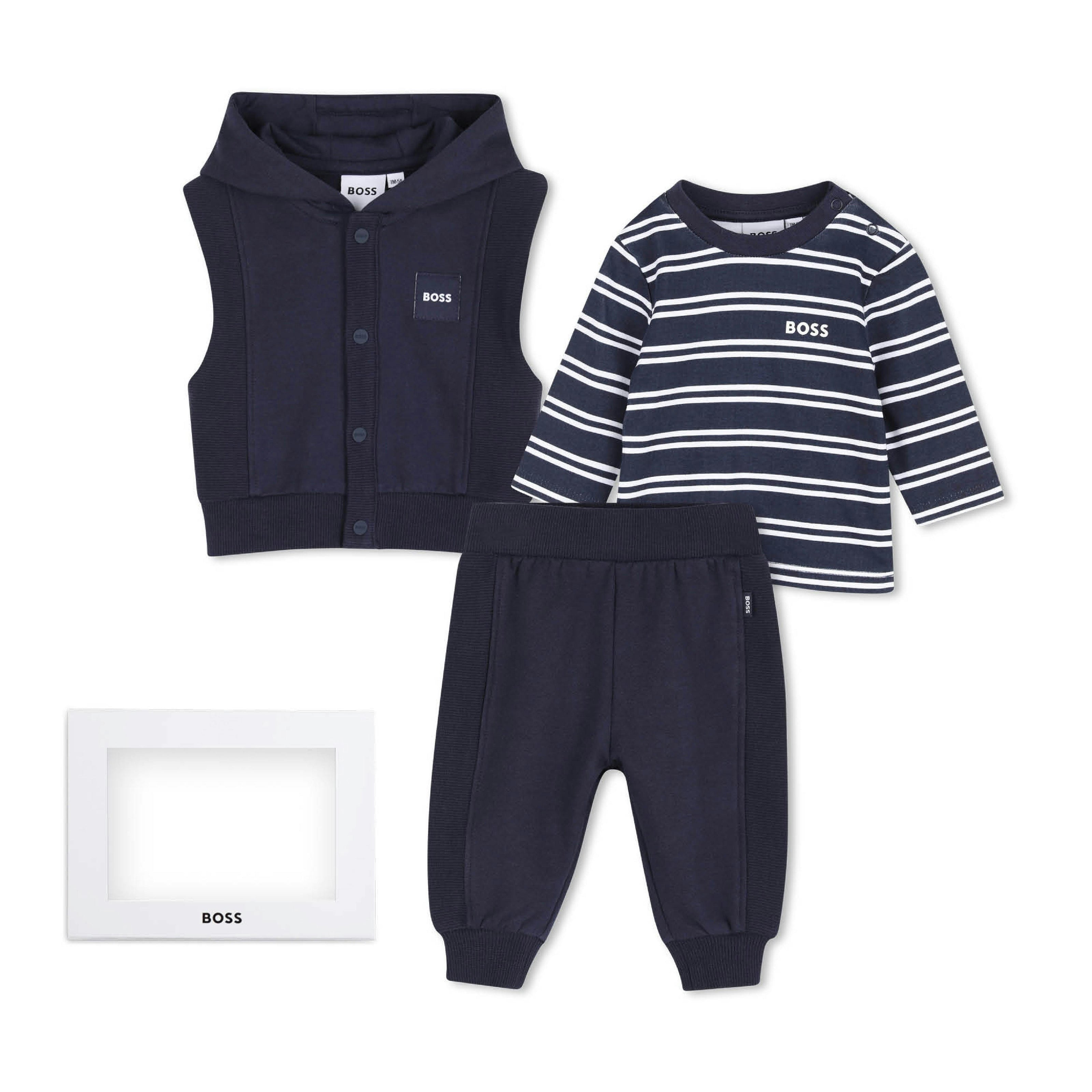 Navy Baby Vest Outfit Set