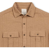 Men's Organic Flannel Double Pocket Button Down Shirt, Brown