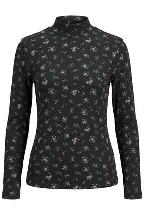 Printed Micro Mock Neck Tee