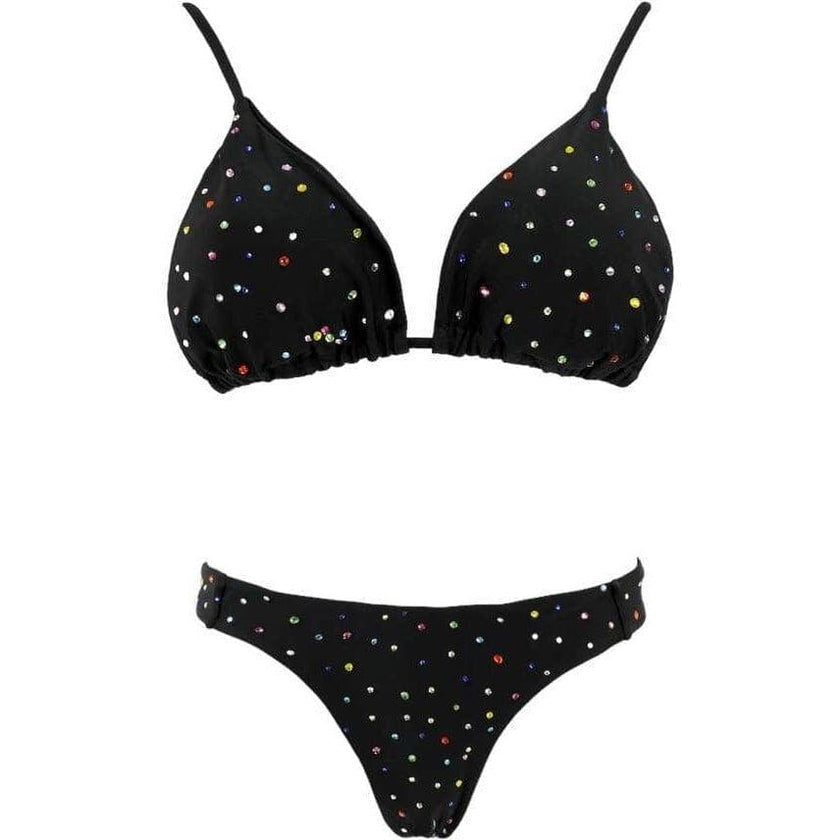 Women's Rainbow Sparkle Bikini Black