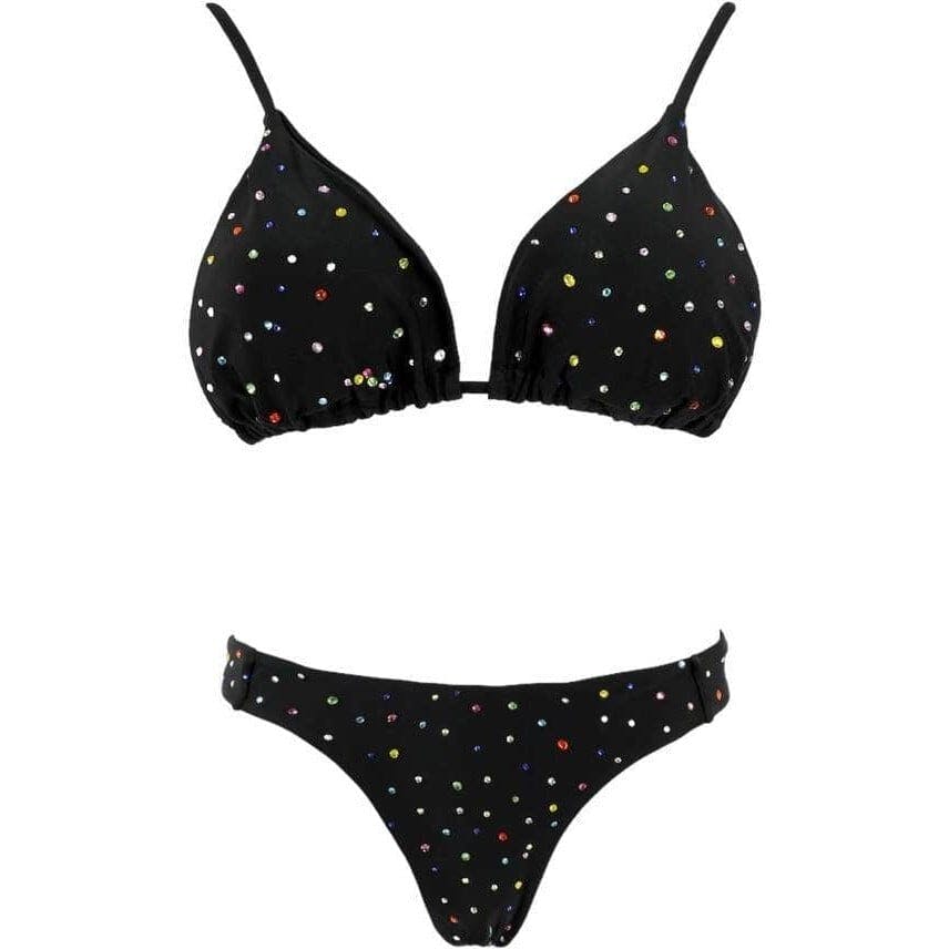 Women's Rainbow Sparkle Bikini Black