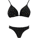 Women's Rainbow Sparkle Bikini Black
