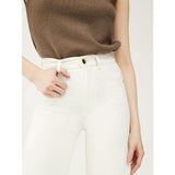 Hepburn Wide Leg High Rise Vintage Jeans | Eggshell