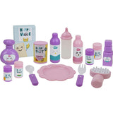 509 Mermaid 21 Piece Set: Doll Stroll n Play & Care Set - Purple & Teal
