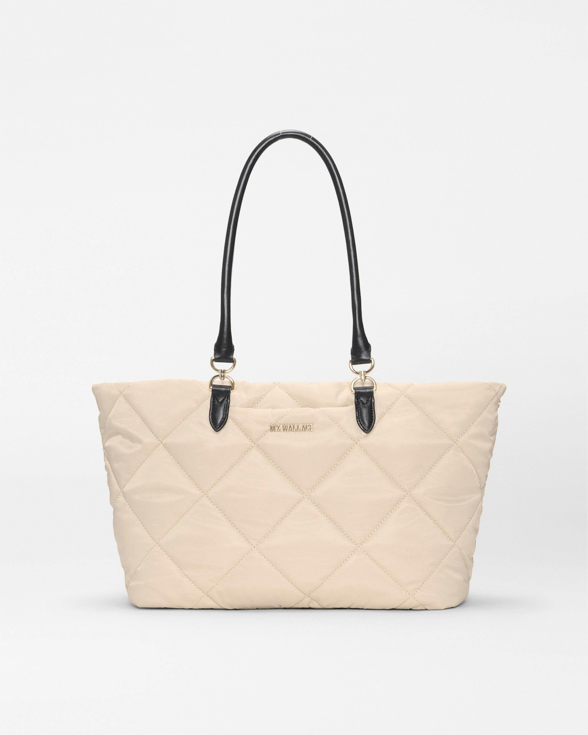 Buff/Black Medium Madison E/W Tote