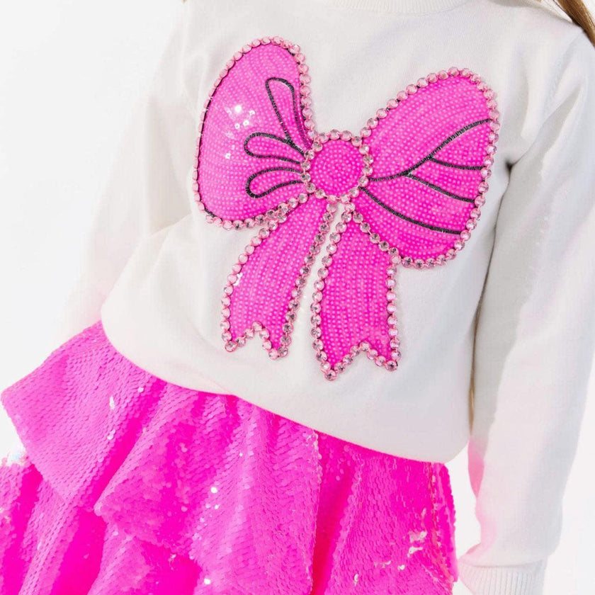 Pinky Big Bow Sweater