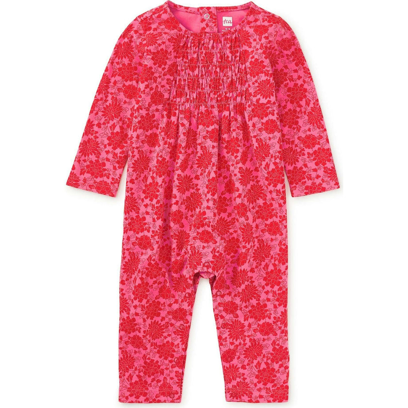 Smocked Baby Romper, Red