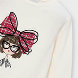 White Cartoon Bow Tee