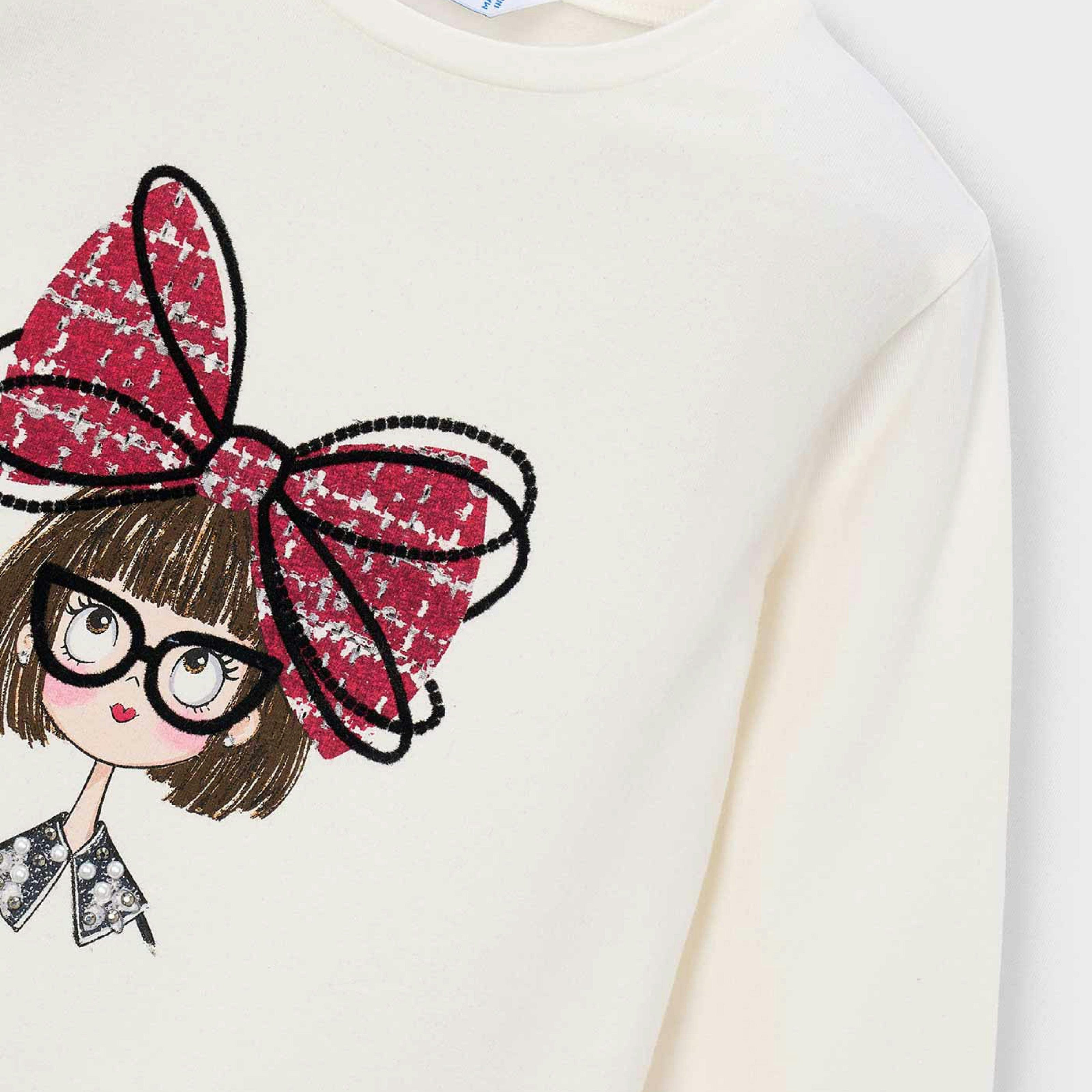 White Cartoon Bow Tee