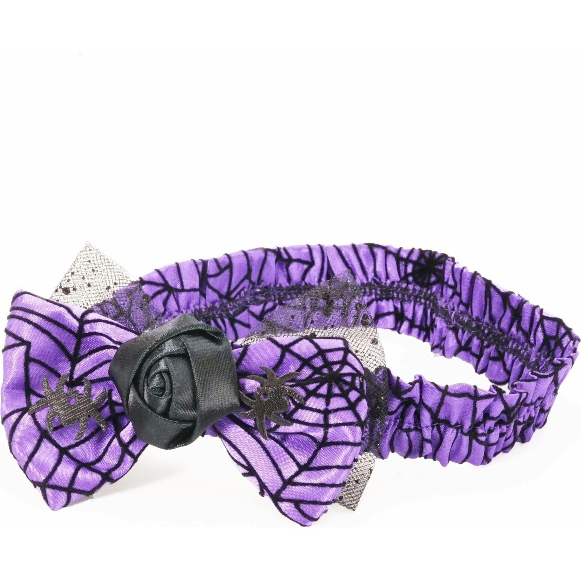 SPIDER WEB ROSY HEADBAND, Purple