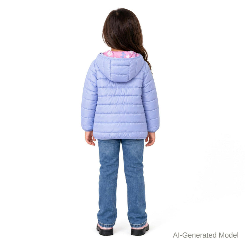 Reversible Color-Changing Puffer Jacket | Pink Bows