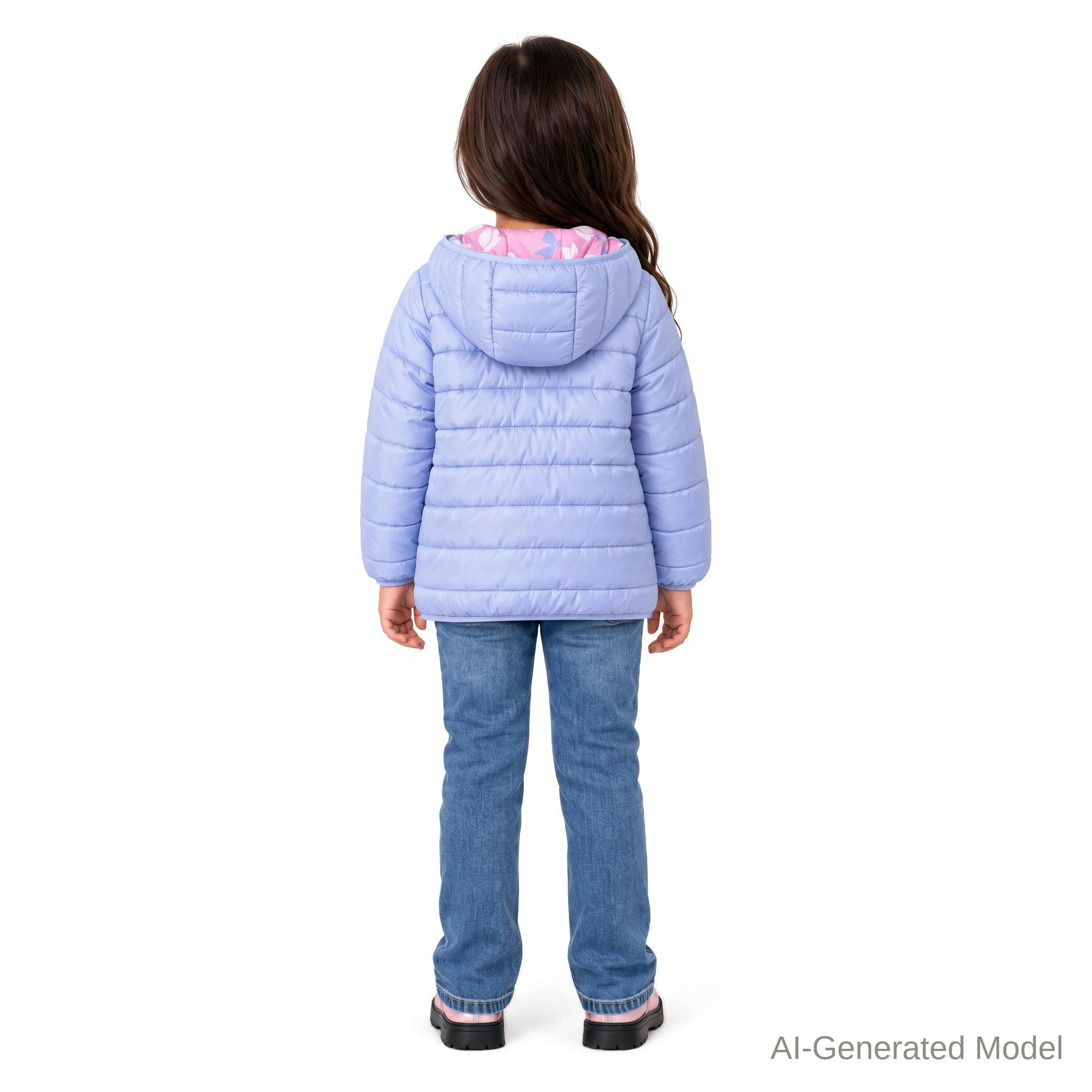 Reversible Color-Changing Puffer Jacket | Pink Bows