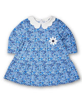 Floral Print Knit Dress With Flower