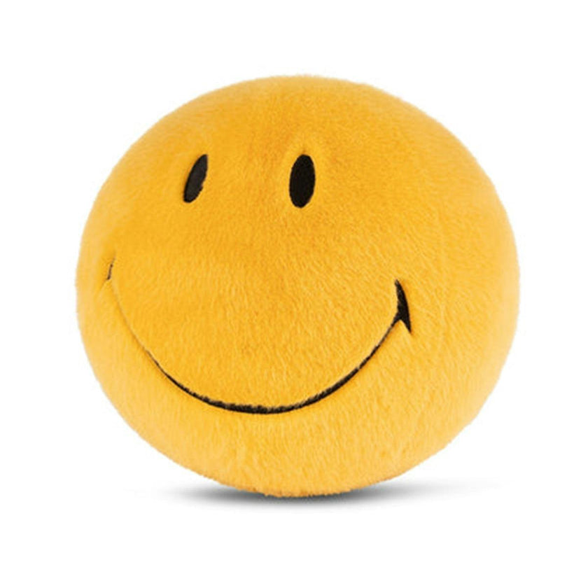 Plush Smiley Fuzzy Bright Yellow 9"