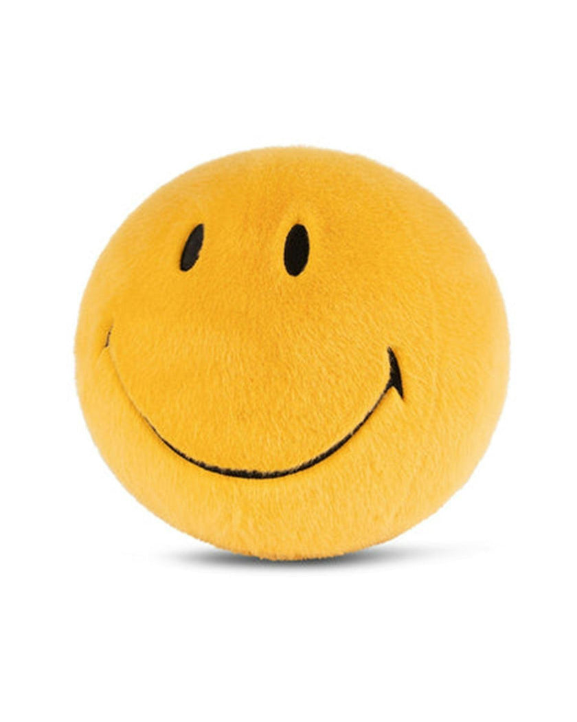 Plush Smiley Fuzzy Bright Yellow 9"