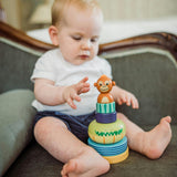 Orange Tree Toys: Stacking Ring: Jungle Animals - Wooden Puzzle Toy
