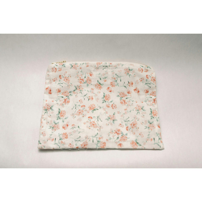 Sorrento Bloom Timeless Floral Ruffle Zipper Pouch