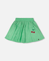Organic Cotton Skort With Embroidery