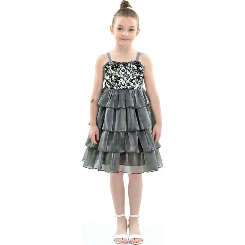 Layered Tulle Sequin Sleeveless Dress