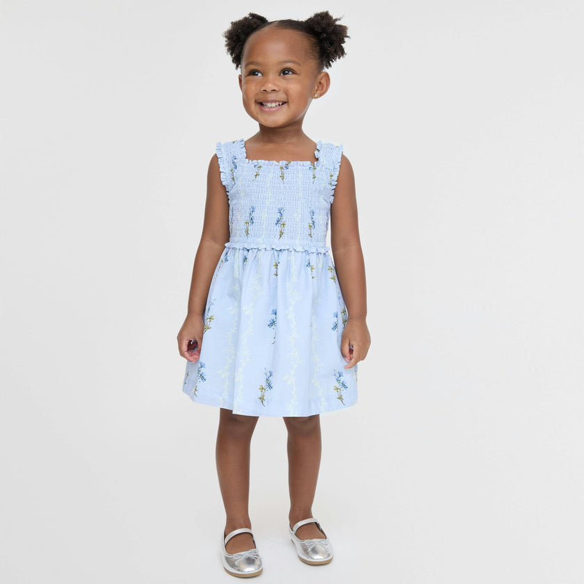 The Tiny Nora Nap Dress - Bluebell Waltz