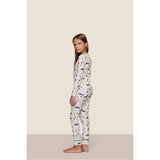 Kids Printed TENCEL Modal Unisex Long PJ Set, White