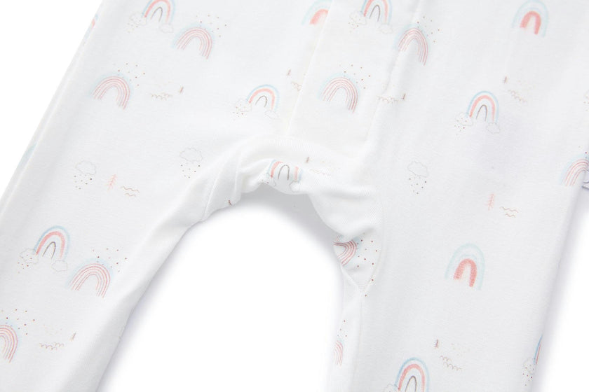 Bamboo Magnetic Footie Pajama - Arc en ciel